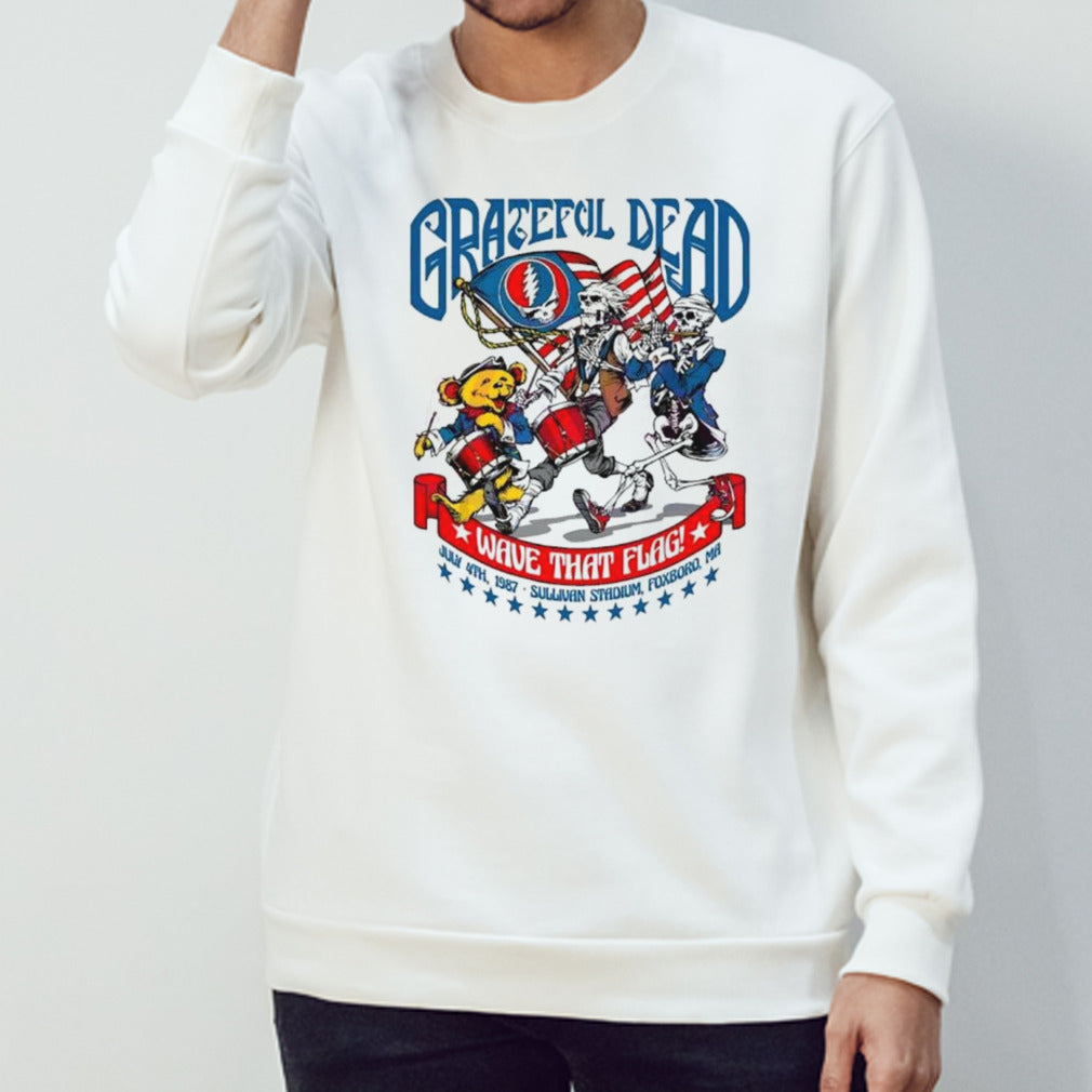 Grateful Dead Wave That Flag Rock On 4th Of July T shirt