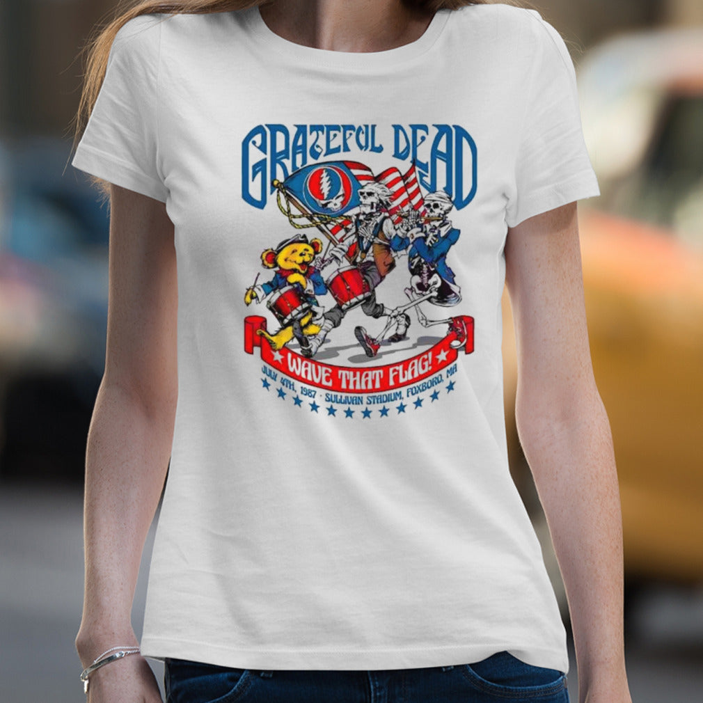 Grateful Dead Wave That Flag Rock On 4th Of July T shirt