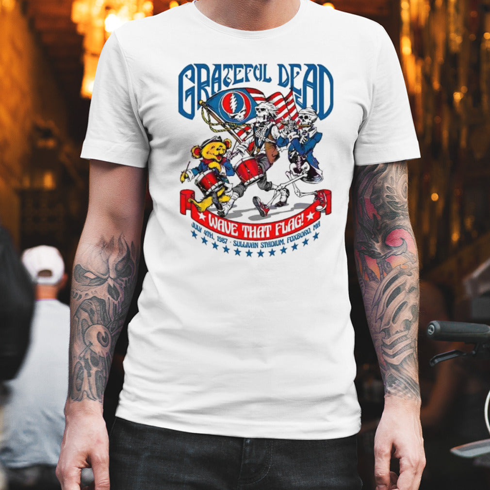 Grateful Dead Wave That Flag Rock On 4th Of July T shirt