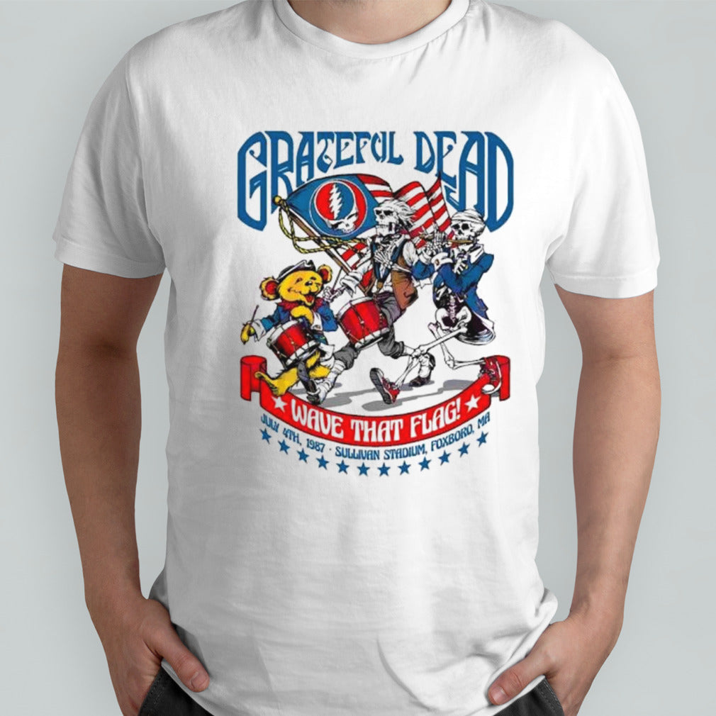 Grateful Dead Wave That Flag Rock On 4th Of July T shirt