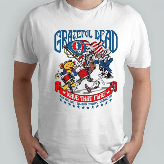 Grateful Dead Wave That Flag Rock On 4th Of July T shirt