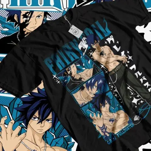 Gray Fullbuster Natsu T-shirt Fairy Tail Dragneel Girl Guild,Happy Gift Shirt Hoodie, Sweatshirt | HypeCrazeTee.com