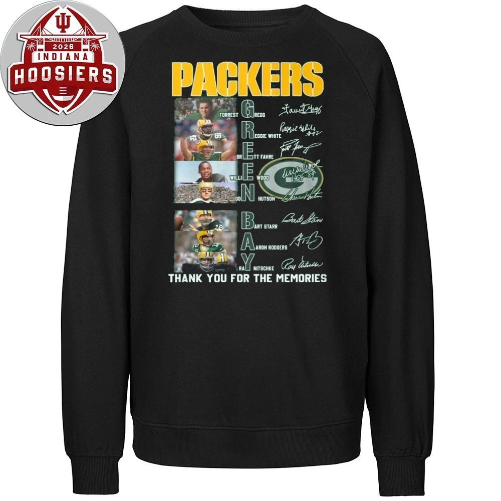Green Bay Packers Legends Signature Thank You For Memories Shirt