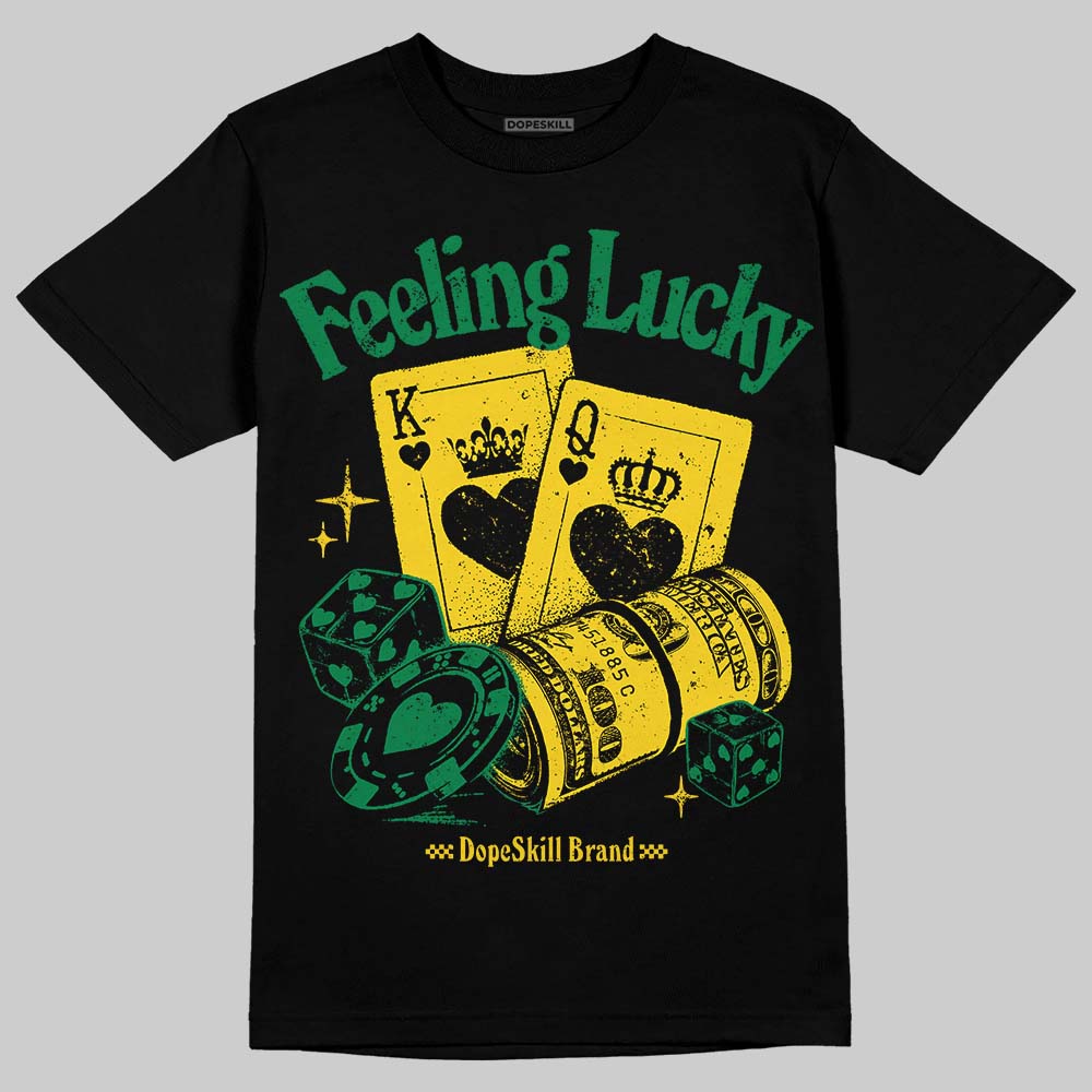 Green Collection DopeSkill T-Shirt Feeling Lucky Graphic