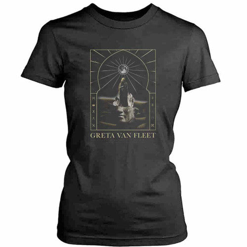 Greta Van Fleet Dreams In Gold Tour 2022 Vintage Womens T-Shirt Tee