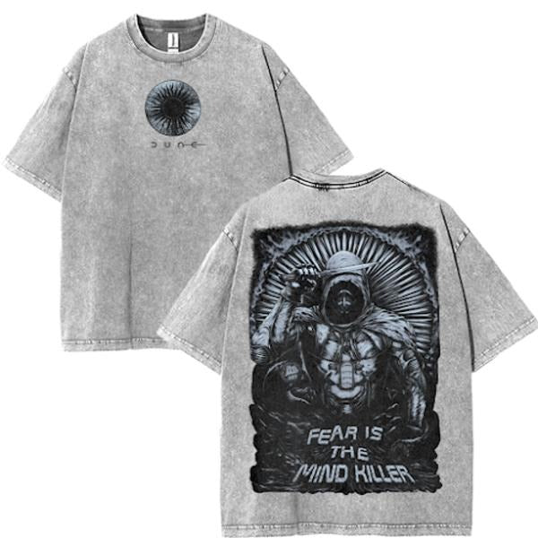 Grey 123XL Dune Acid Washed Tee, Gift For anime lover Menswear Top shirts men, Graphic tee, movie shirt, Streetwear...