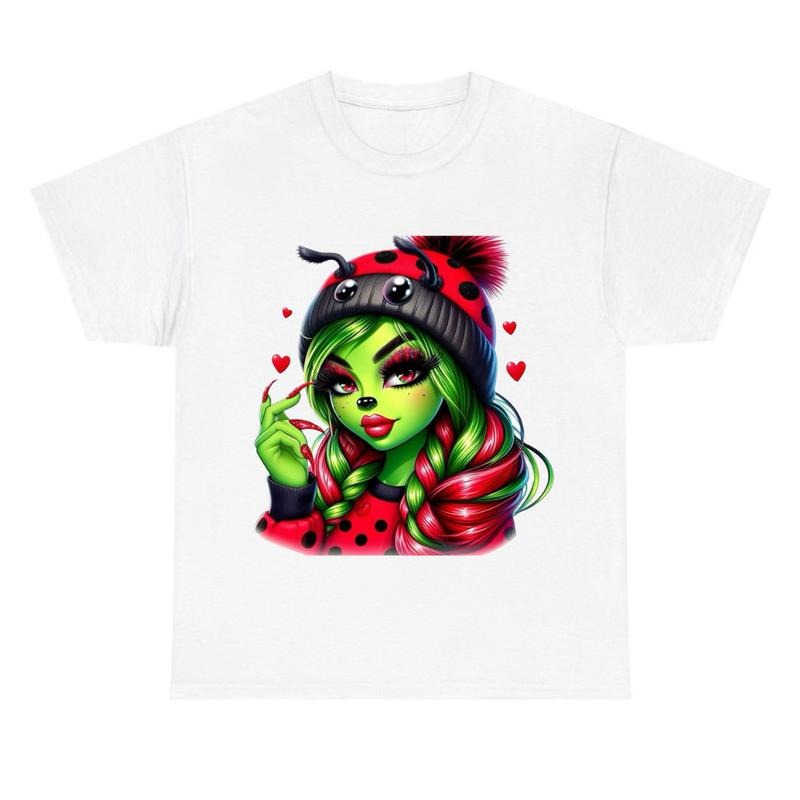 Grin Boujeee Red Lady Tee, Christmas Shirt Cotton Fabric Hoodie, Sweatshirt | HypeCrazeTee.com