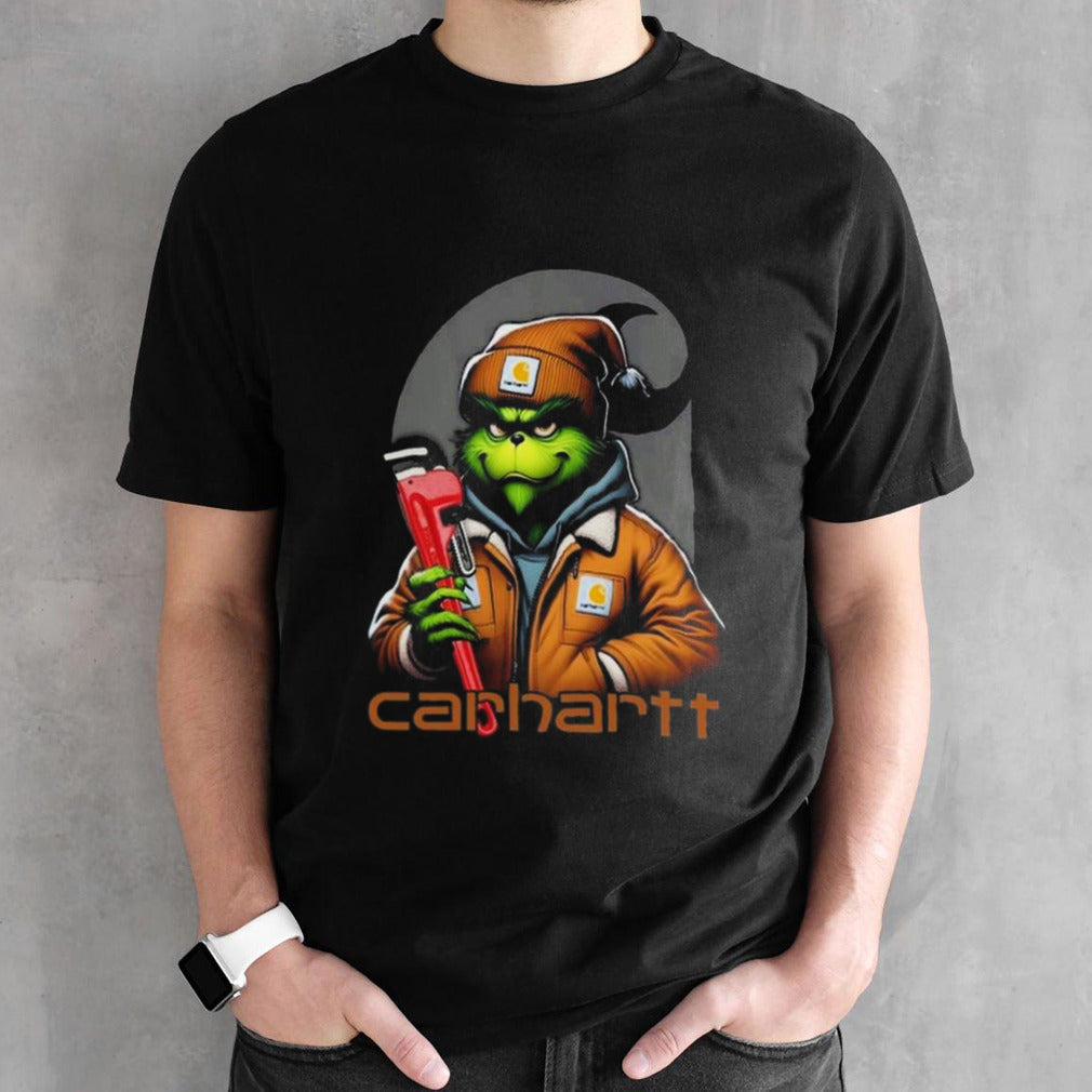 Grinch Carhartt Clothes Mechanic T-shirt