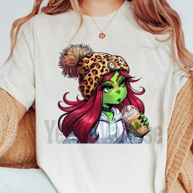 Grinchhh Boujeee Ladies Christmas Shirt, Grinchhmas Coffee Tee, Chrismas Tees Hoodie, Sweatshirt | HypeCrazeTee.com