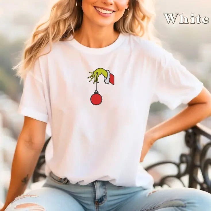 Grinchhhh Christmas Ball Shirt, Christmas Shirt Hoodie, Sweatshirt | HypeCrazeTee.com