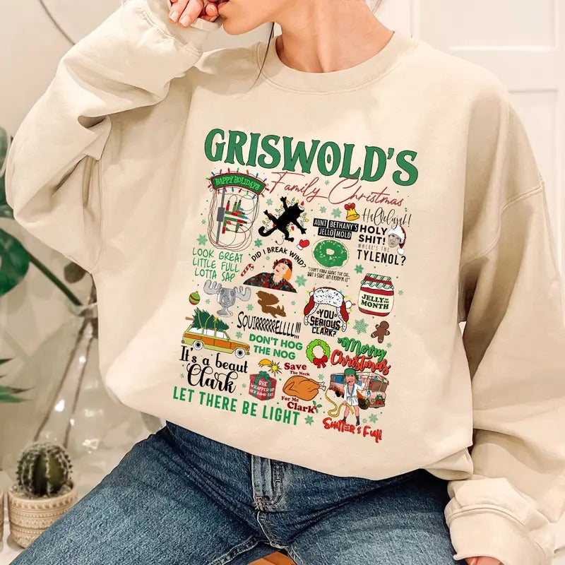 Griswold Christmas Sweatshirt, Christmas Movie Sweater, Christmas Vacation Shirt, Christmas Crewneck, Christmas Gifts,...