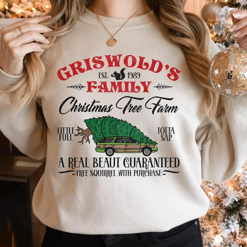 Griswold Family Christmas Tree Farm Sweatshirt, Griswold Family Christmas Tree Farm  Tshirt, Retro Christmas Movie...