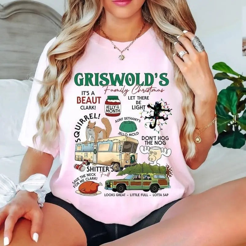 Griswold Xmas Co Christmas Tree Farm Unisex Crewneck Sweater, Family Vacation Lampoon's Christmas Holiday Shirt Hoodie,...