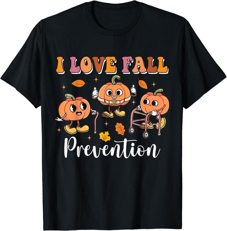 Groovy Retro I Love Fall Prevention Fall Physical Therapy Cotton Short Sleeve Size S 5XL T-Shirts, Hoodie, Sweatshirt