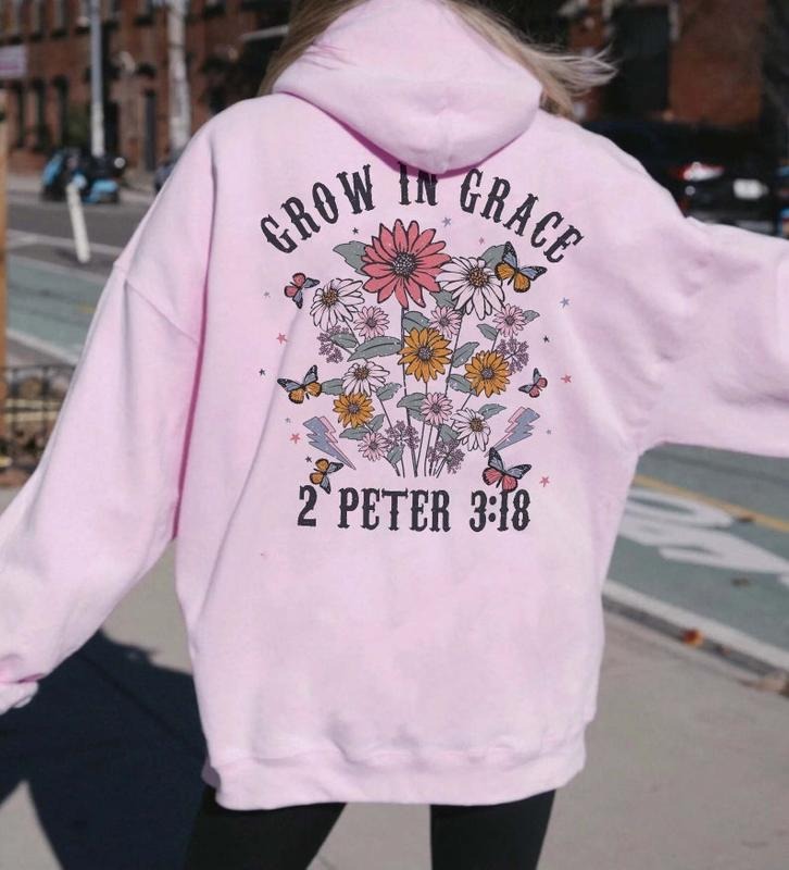 Grow in Grace Hoodie, Christian Hoodie, Christian Hoodie, Bible Verse Hoodie, Aesthetic Hoodie, Christian Vsco Hoodie and...