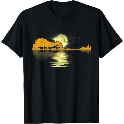 Guitar Lake Shadow Love Guitar Musician T-Shirt Made in USA Hoodie, Sweatshirt | HypeCrazeTee.com
