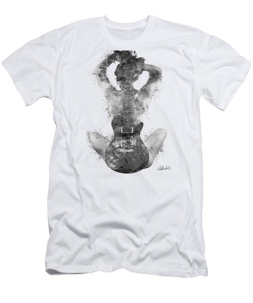 Guitar Siren In Black And White Nikki Smith Transparent Man's T-Shirt Tee