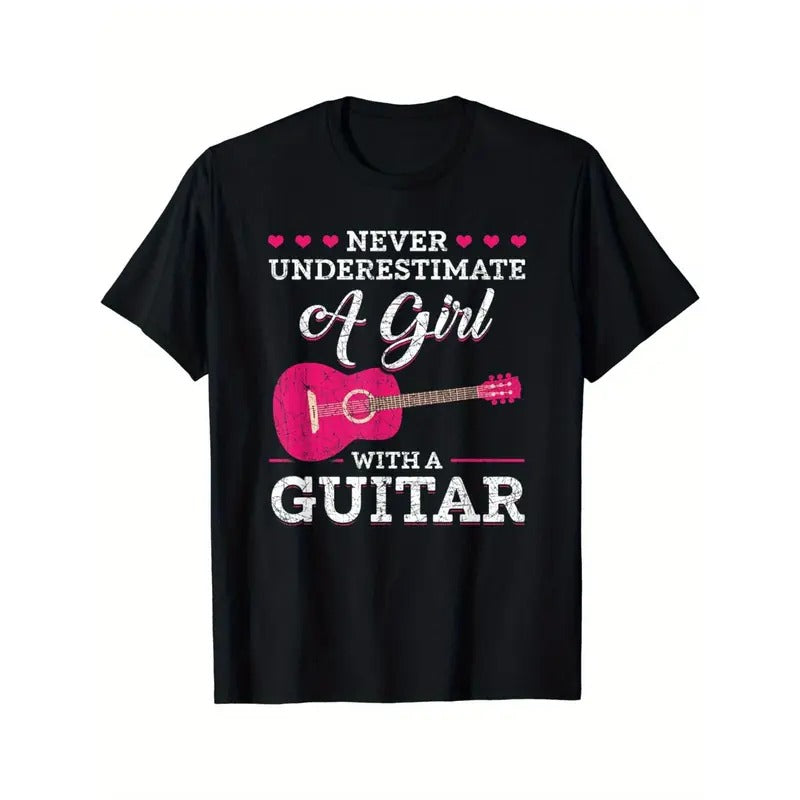 Guitarist Ladies Girl Musician Guitar T-shirt Made in USA Hoodie, Sweatshirt | HypeCrazeTee.com