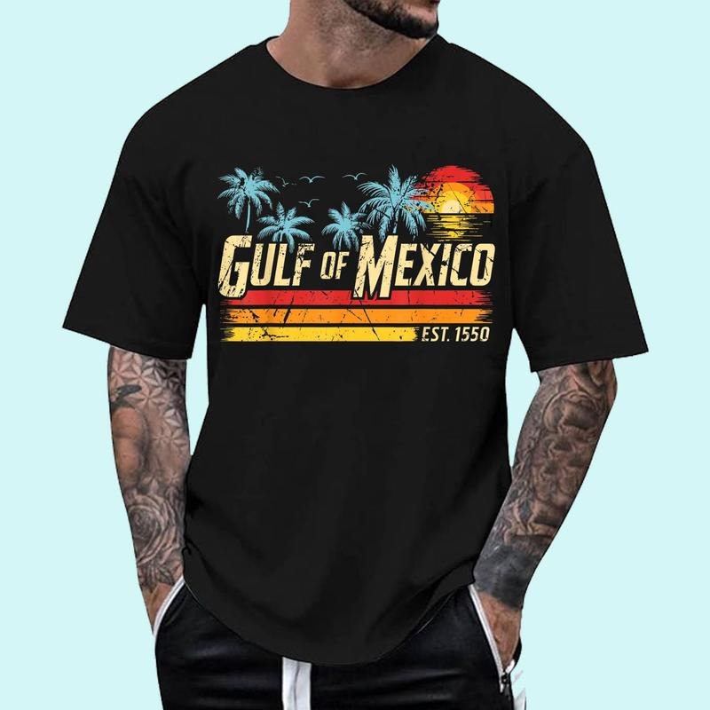 Gulf of Mexico Forever Retro Vintage Beach Mens Women Unisex T-Shirt, Cotton 100%, Top Trending Fashion Hoodie, Sweatshirt