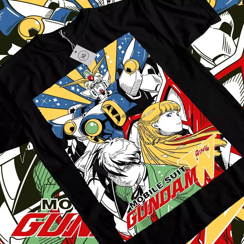 Gundam Wing T-Shirt Japanese Anime Tshirt Manga Shirt Graphic Art All Size Hoodie, Sweatshirt | HypeCrazeTee.com