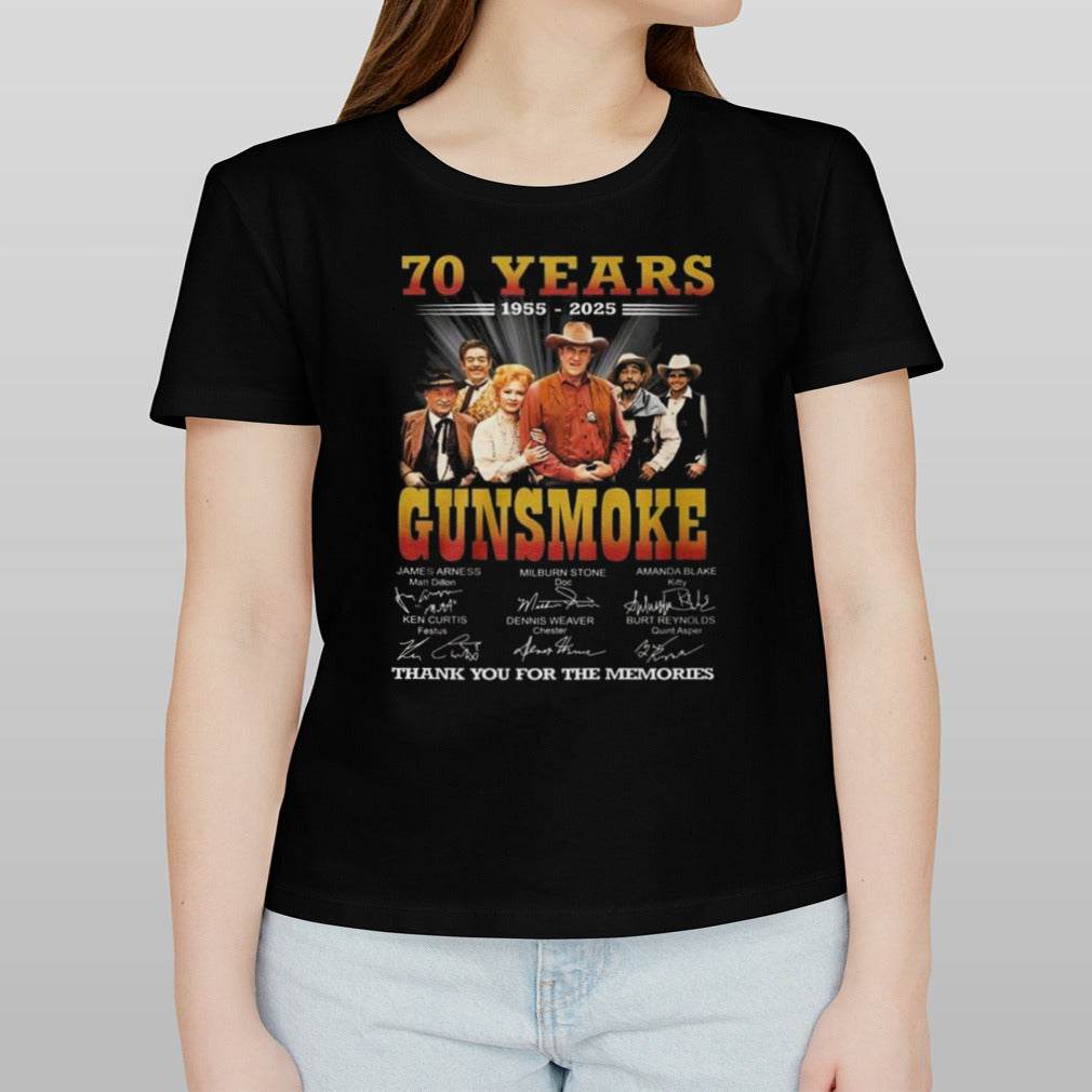 Gunsmoke 70th Anniversary 1954-2024 Thank You For The Memories Signatures T-shirt