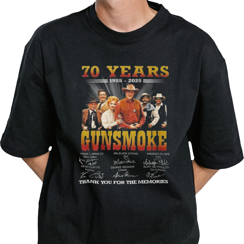 Gunsmoke 70th Anniversary 1954-2024 Thank You For The Memories Signatures T-shirt