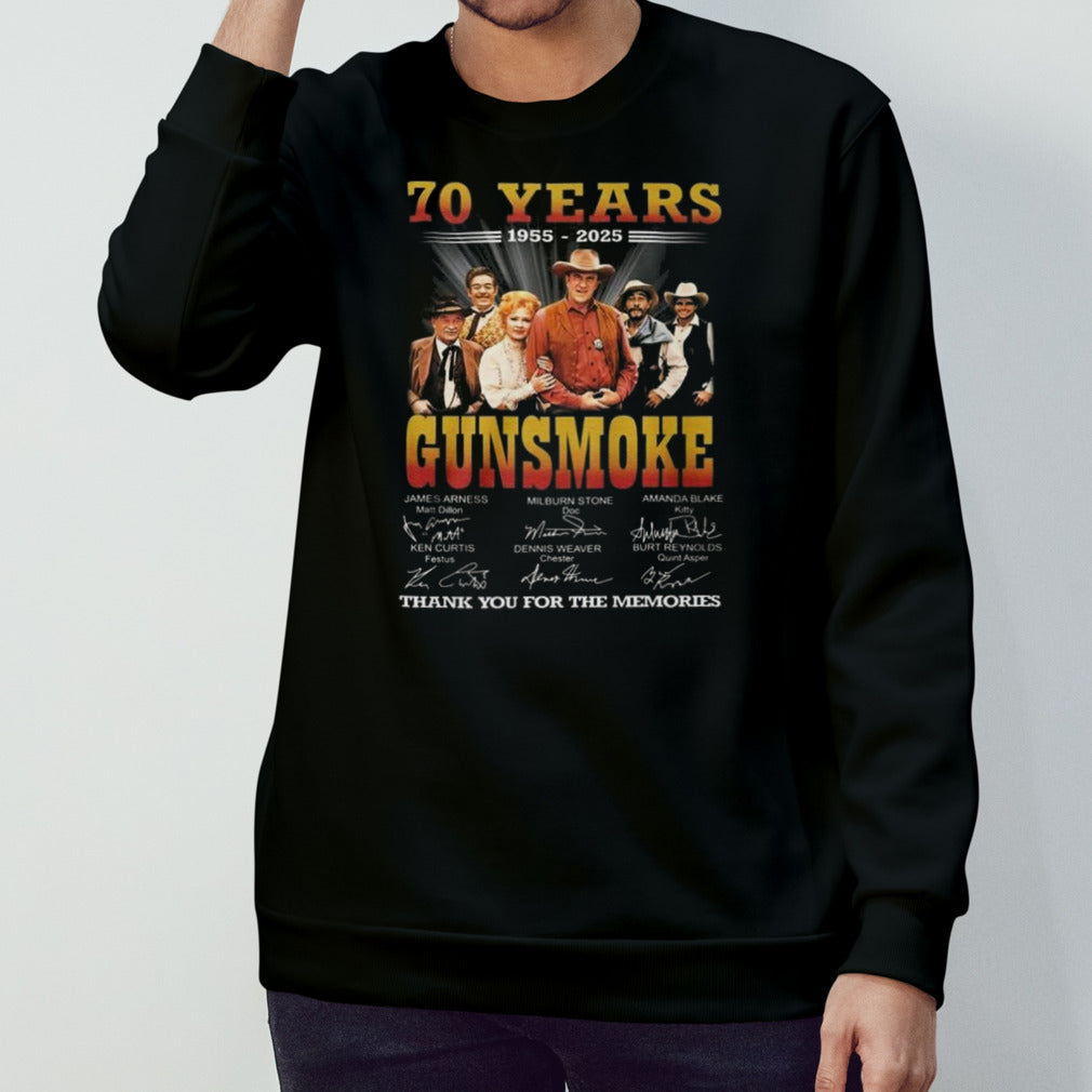 Gunsmoke 70th Anniversary 1954-2024 Thank You For The Memories Signatures T-shirt