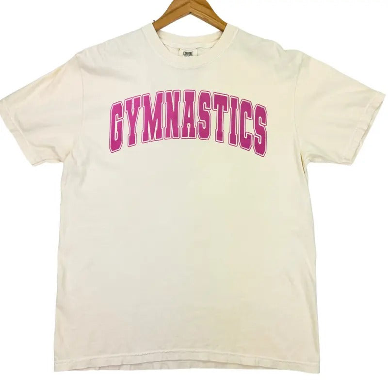 Gymnastics Varsity Letter Comfort Colors T-Shirt Hoodie, Sweatshirt | HypeCrazeTee.com