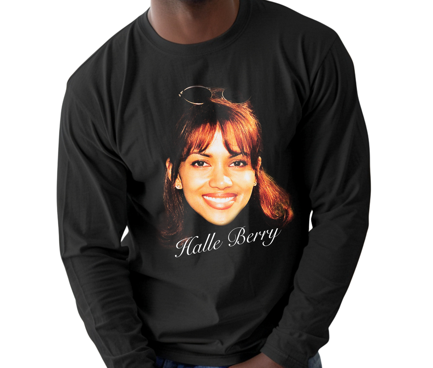 Halle Berry 90s Supermodel Long Sleeve – Oscar-Winning Icon Retro Hollywood Shirt, Vintage Fashion Streetwear
