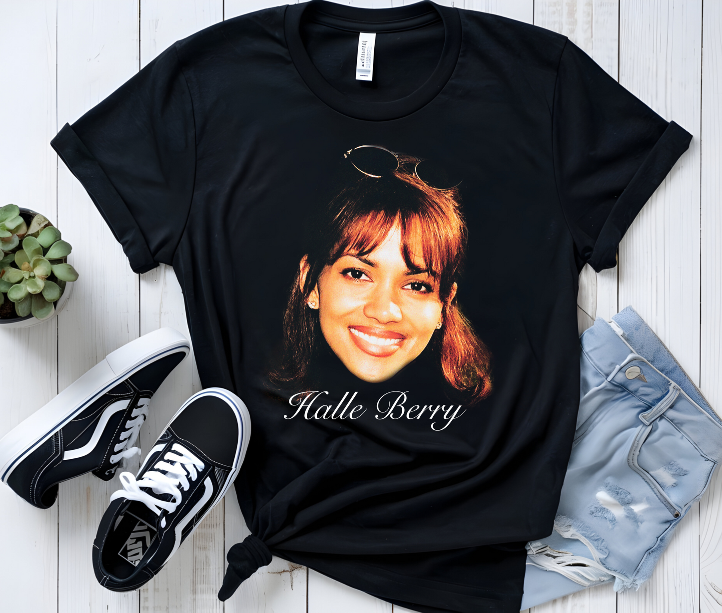 Halle Berry 90s Supermodel Graphic Tee – Oscar-Winning Icon Retro Movie T-Shirt, Vintage Hollywood Streetwear