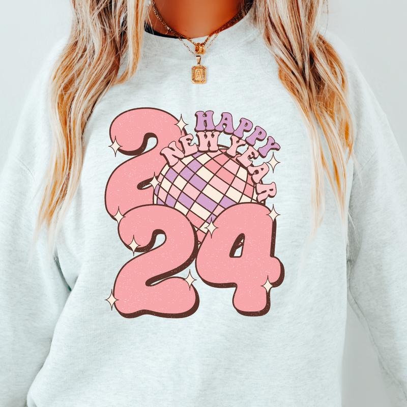 HAPPY NEW YEAR 2024 Cotton Casual True Size Womenswear T-Shirts, Hoodie, Sweatshirt