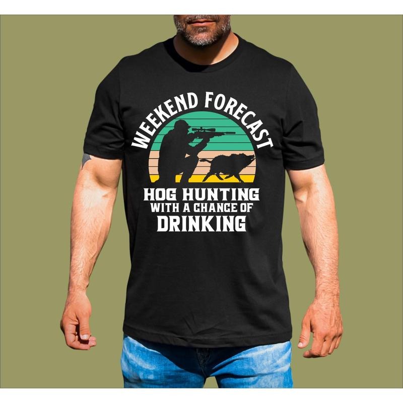 HOG HUNTING T-SHIRT For Spring And Summer Made in USA Hoodie, Sweatshirt | HypeCrazeTee.com