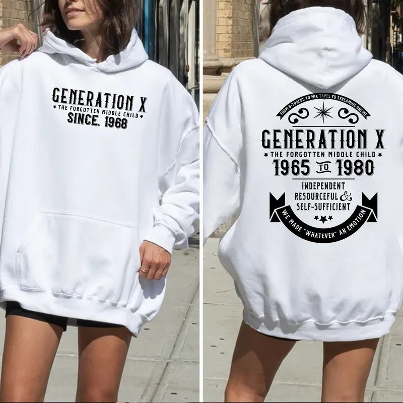 HOODIE Generation X Custom Year New Version, Custom Year Of Birth Shirt,  Generation X T Shirt