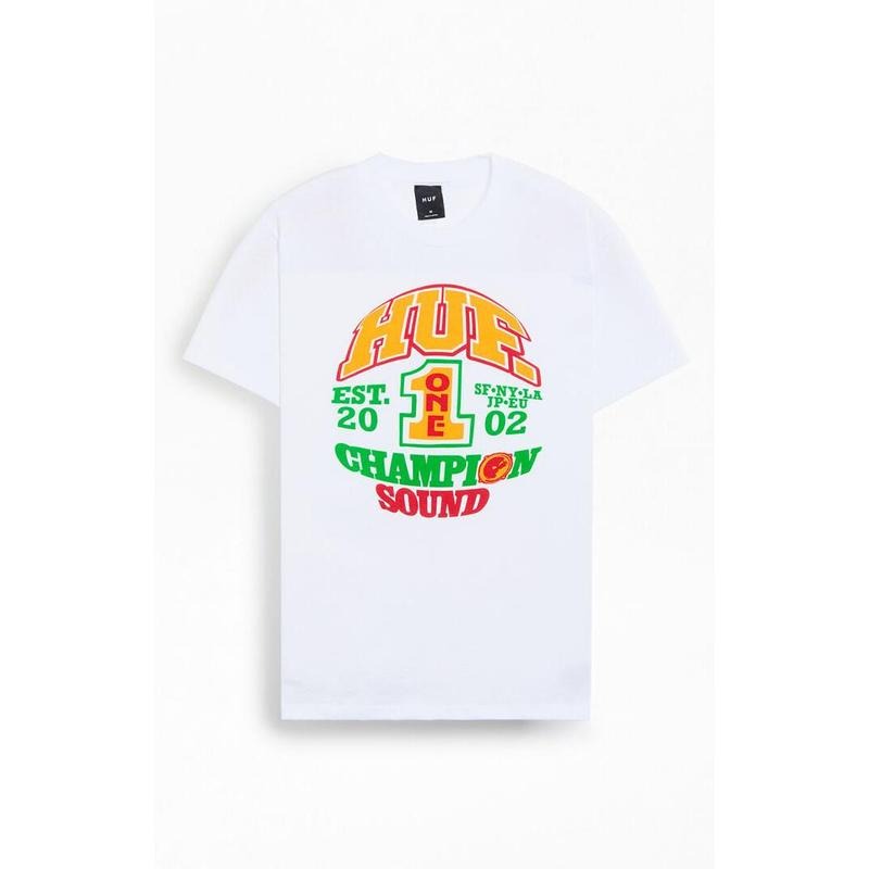 HUF Men's Champion Sound T-Shirt - Multicolor Hoodie, Sweatshirt | HypeCrazeTee.com