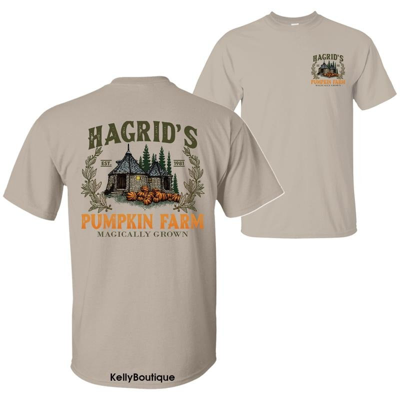 Hagrid's Pumpkin Farm Est. 1962 Magically Grown T-Shirt, Hagrid Home Magical Wizard Pumpkin Shirt, Trendy Halloween...