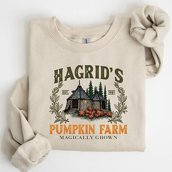Hagrid's Pumpkin Farm Sweatshirt, Thanksgiving 2024, Fall Sweatshirt, Halloween Sweatshirt, Pumpkin Sweatshirt, Fall...