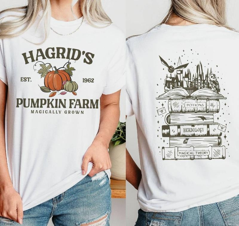 Hagrid's Pumpkin Farm T-Shirt, Magically Grown Shirt, Est 1962 Shirt, Halloween Shirt, Retro Hagrid's Pumpkin Farm Autumn...