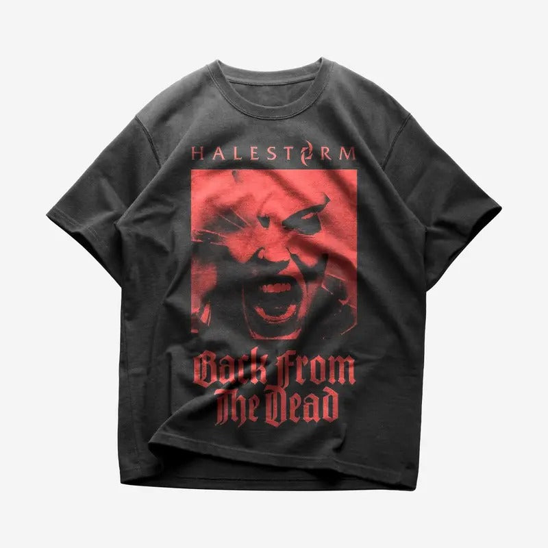 Halestorm Cotton Back Dead Logo Rock Fans Limited Fabric Menswear T-Shirts, Hoodie, Sweatshirt