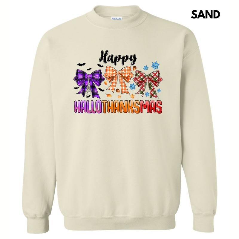 HalloThanksMas Bows Sweatshirt 'NLB' T-Shirts, Hoodie | HypeCrazeTee.com