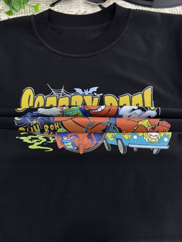 Hallooween Scooby 90s Scooby Cotton Full Colors Full Sizes Casual Fabric T-Shirts, Hoodie, Sweatshirt