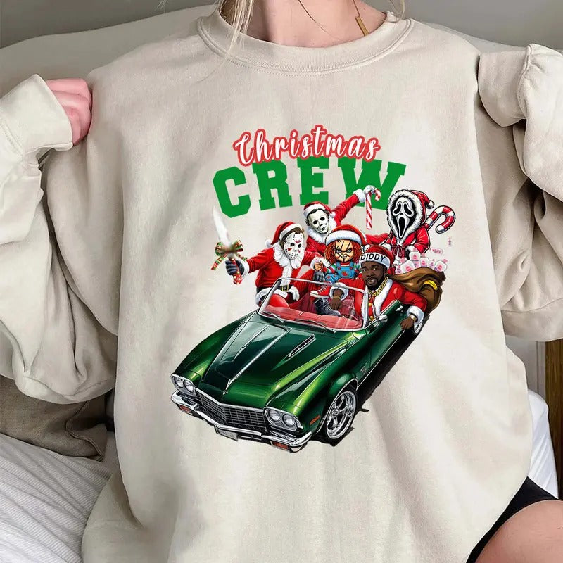 Halloween Christmas Crew Shirt, Halloween Christmas Shirt Hoodie, Sweatshirt | HypeCrazeTee.com