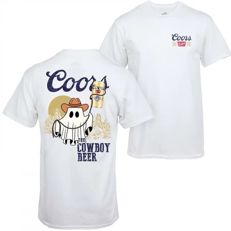 Halloween Cow Boy Boo with C00rs Banquet beer lovers T-shirt 2 sides for men and women Hoodie, Sweatshirt | HypeCrazeTee.com