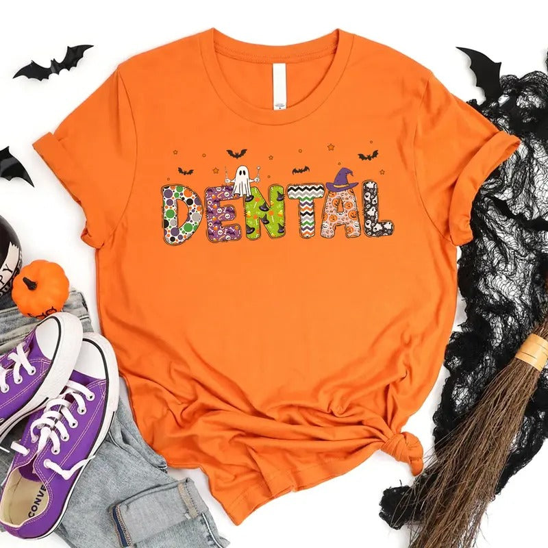 Halloween Dental Dental Assistant Dentist Halloween Dental Hygienist Shirt Dentist T-Shirts, Hoodie, Sweatshirt