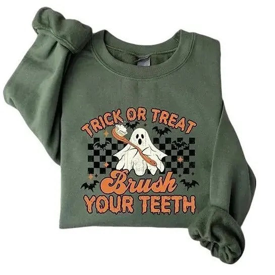 Halloween Dentist Sweatshirt, Trick Or Teeth Sweater, Dental Halloween Hoodie, Dental Assistant Hoodie, Spooky Dentist Shirt
