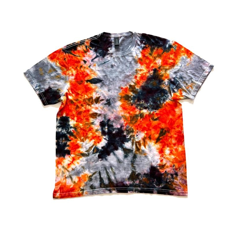 Halloween Fog Tie Dye Short Sleeve T-shirt Unisex 100% Cotton Orange Black Grey Sizes Small to 5X Casual Shirts Menswear...