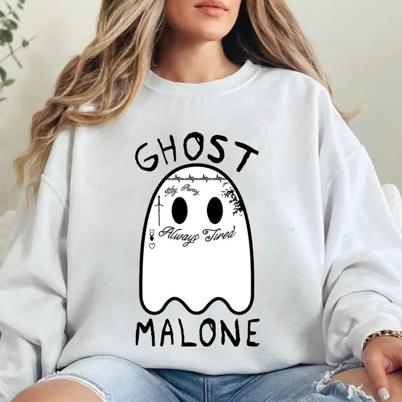 Halloween Ghost Malone Posty T-shirt Hoodie, Sweatshirt | HypeCrazeTee.com