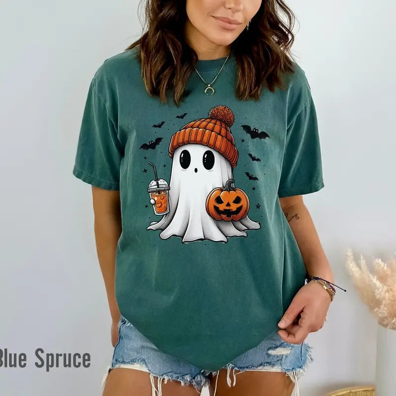 Halloween Ghost Shirt Cute Ghost Shirt Halloween Shirt Cute Fall Shirt Spooky Season Shirt Halloween T-Shirts, Hoodie, Sweatshirt