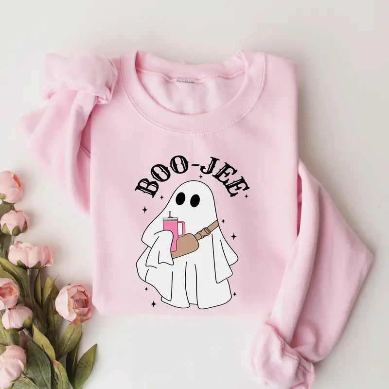 Halloween Ghost Sweatshirt, Boo Jee Shirt, Boo Shirt, Spooky Ghost Hoodie, Spooky Season Ghost Sweater, Spooky Vibes...