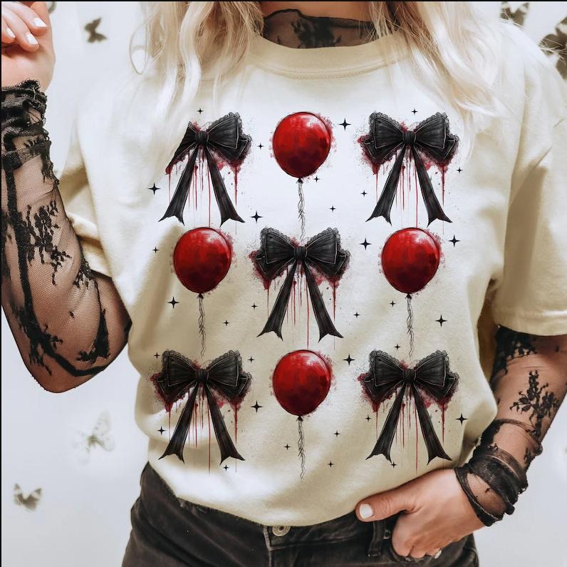 Halloween Horror Shirt, Coquette Bow Halloween Shirt, Halloween T-Shirt Hoodie, Sweatshirt | HypeCrazeTee.com