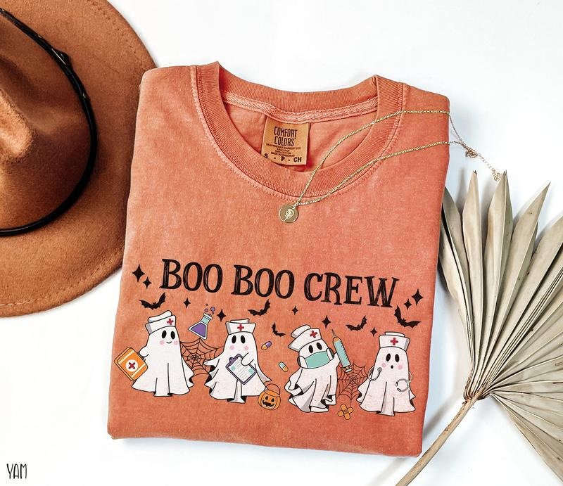 Halloween Nurse Shirt Boo Boo Crew Nurse Spooky Season Shirt T-Shirts, Hoodie, Sweatshirt
